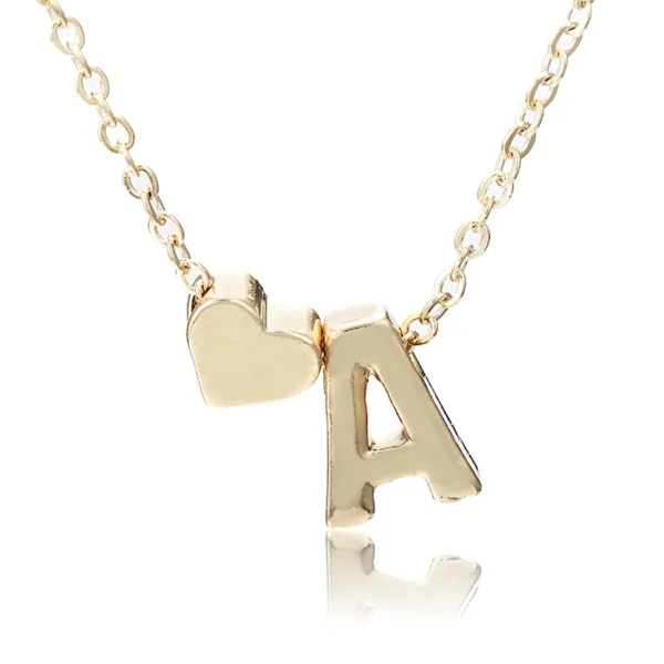 Fashion Tiny Heart Dainty Initial Necklace With Letter Name Choker Necklace For Women Pendant Jewelry Accessories Gift - Image 6