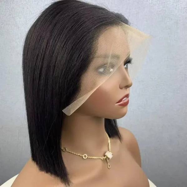 Clearance Sale Human Hair Bob Wig 13x4 Straight Lace Frontal 8-14 Inches Pre Plucked Hair Wigs Brazilian Remy Bone Straight Bob - Image 12