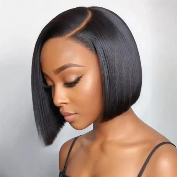 Clearance Sale Human Hair Bob Wig 13x4 Straight Lace Frontal 8-14 Inches Pre Plucked Hair Wigs Brazilian Remy Bone Straight Bob - Image 8