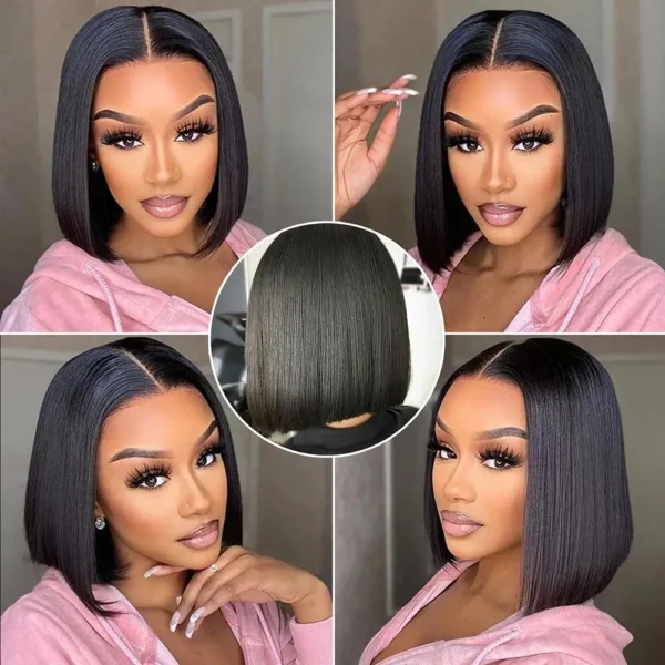 Clearance Sale Human Hair Bob Wig 13x4 Straight Lace Frontal 8-14 Inches Pre Plucked Hair Wigs Brazilian Remy Bone Straight Bob - Image 17