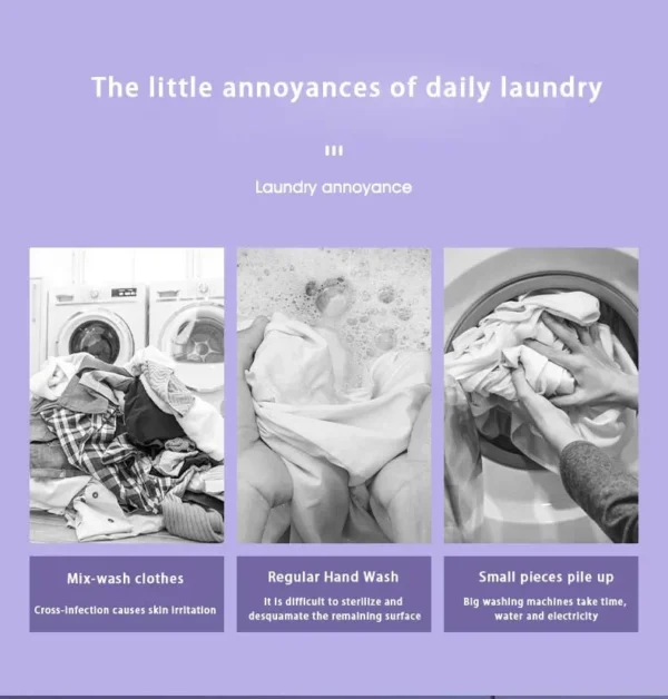 8L Foldable Washing Machine Mini Household Clothes Socks Underwear Cleaning Washer Travel Washing Machine With Drying - Image 15