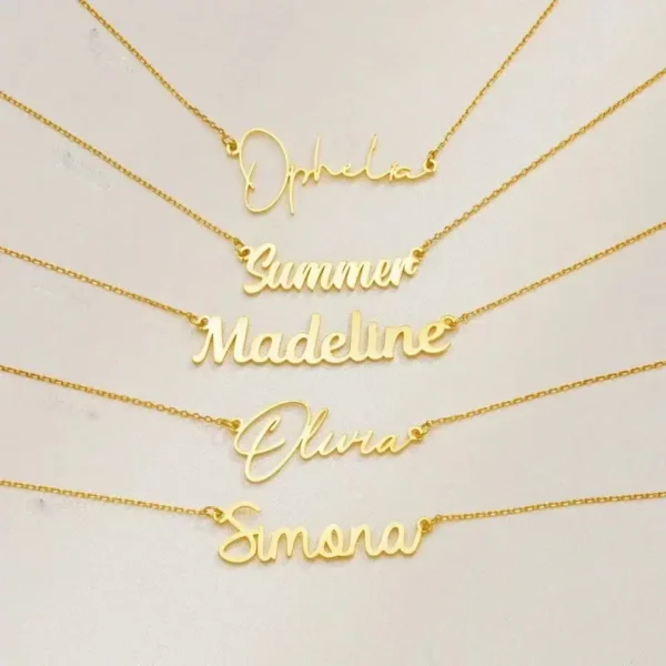 Customized Name Letter Necklace Personalized Stainless Steel Simple Pendant Clavicle Chain Women's Jewelry Valentine's Day Gift - Image 5