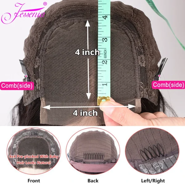 Wear Go Glueless Bob Wig Lace Front Human Hair Wigs Short Pre Plucked Straight 13x4 HD Transparent Lace Frontal Wig Bob on Sale - Image 10