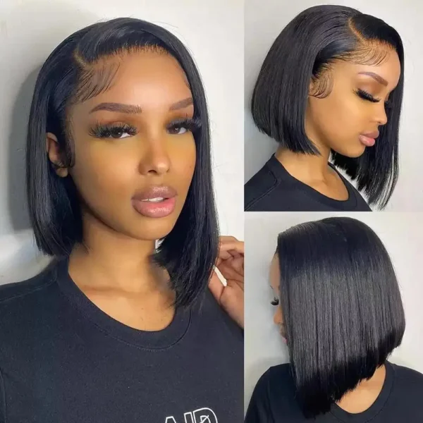 Clearance Sale Human Hair Bob Wig 13x4 Straight Lace Frontal 8-14 Inches Pre Plucked Hair Wigs Brazilian Remy Bone Straight Bob - Image 16