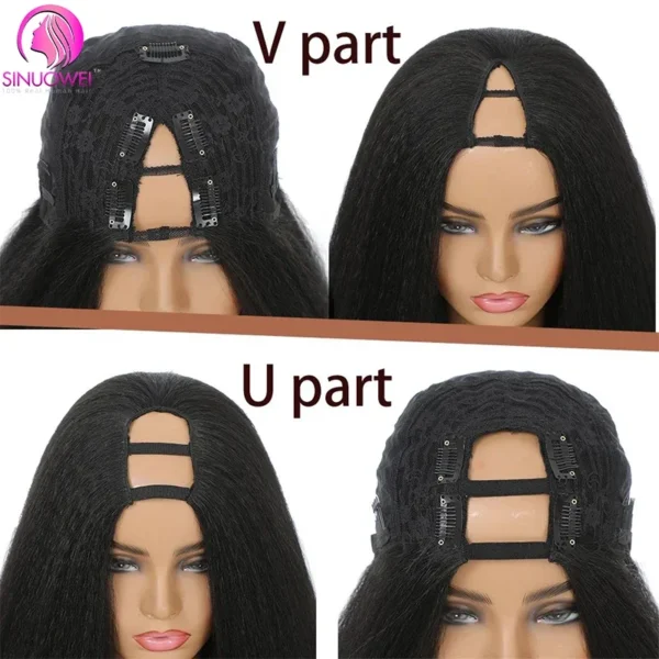 Short V Part Bob Wigs for Women Straight Short Human Hair Wigs No Glue U Part Wig Brazilian Short Bob Wigs Human Hair - Image 2