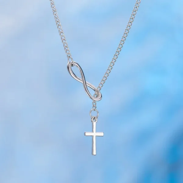 Unique Fashion Jewelry Infinity 8 Bit Minimalist Luck Cross Pendant Necklace Best Friend Chain Necklaces for Women Wholesale - Image 5