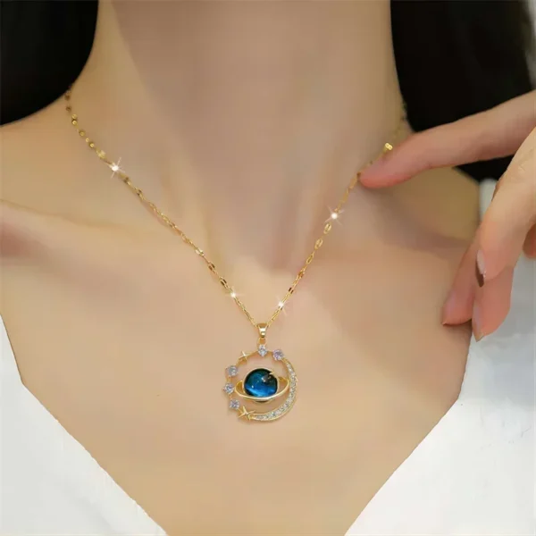 Collares Para Mujer Delicate and Beautiful Starry Pendant Necklace With Micro-Inlaid Zirconium Luxury Pendants Кулон - Image 2