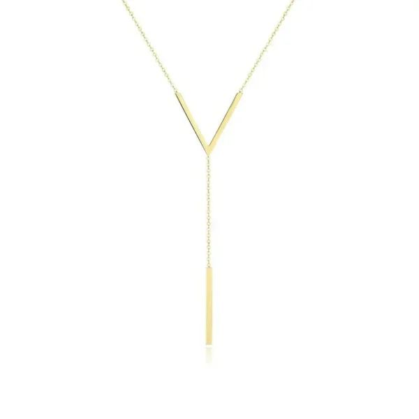 Simple V-shaped Long Sexy Clavicle Necklace Gold Color Long Neck Chain Women Vertical Bar Pendant Necklace Party Jewelry Gifts - Image 6