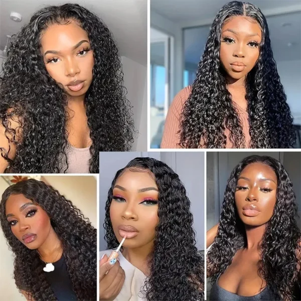 Wear And Go Glueless Wig Kinky Curly Human Hair Wigs 30 32 Inch 13x4 HD Lace Frontal Wigs Pre Plucked Pre Cut Human Hair Wigs - Image 6