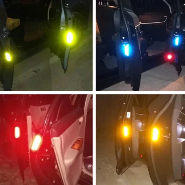 4PCS Reflective Warning Tape for Car Door Safety Open Stickers Improve Night Protective Strips Car Accessories Decoration - Image 4