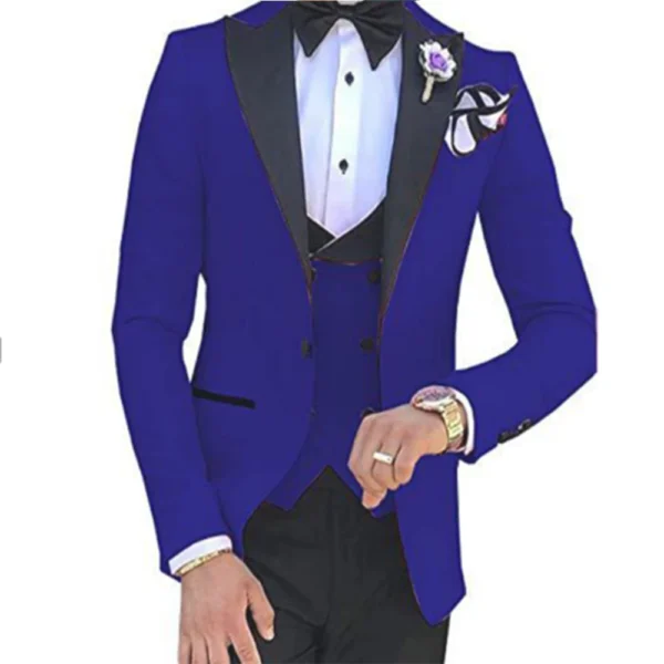 2023 Men 3 Pieces Suits For Men Custom Made Groom Groomsmen Tuxedos Wedding Men Suit Terno Masculino(Jacket+Pant+Vest) - Image 5