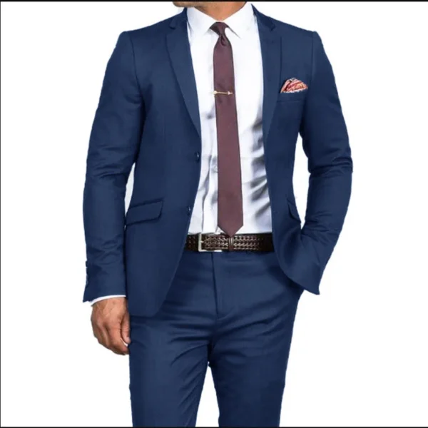 2024 New Men's Formal Fit Single breasted Elegant man suit Customized Casual Business Office Jacket Set of Two Comfortable