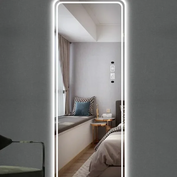 Smart Bathroom Mirror Full Length Hallway Large Floor Mirror Quality White Espelho Redondo Home Decorating Items - Image 3