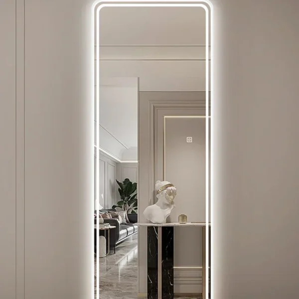 Smart Bathroom Mirror Full Length Hallway Large Floor Mirror Quality White Espelho Redondo Home Decorating Items - Image 6