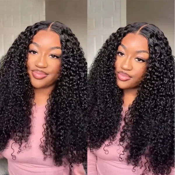 Wear And Go Glueless Wig Kinky Curly Human Hair Wigs 30 32 Inch 13x4 HD Lace Frontal Wigs Pre Plucked Pre Cut Human Hair Wigs - Image 5