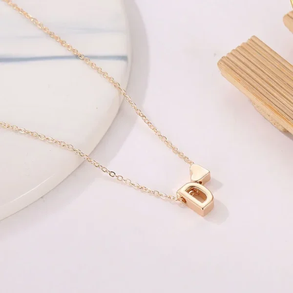 SUMENG Fashion Tiny Heart Dainty Initial Necklace Gold Silver Color Letter Name Choker For Women Pendant Jewelry Gift - Image 5