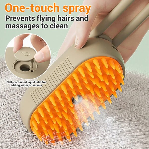 3-in-1 Electric Pet Steam Brush – Groom Like a Pro at Home - Imagem 3