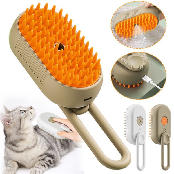 3-in-1 Electric Pet Steam Brush – Groom Like a Pro at Home - Imagem 4