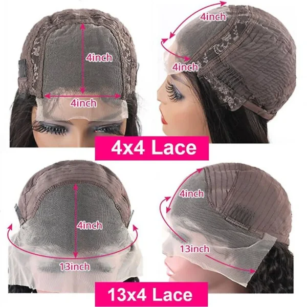 Short Bob Glueless Wigs Deep Wave Glueless Human Hair Ready To Wear 180% Pre Cut Lace 4x4 13x4 Culry Lace Front Human Hair Black - Imagem 40