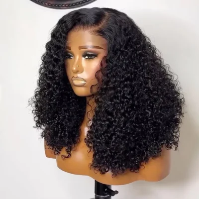 200% Short Curly Bob Wigs Lace Front Human Hair Wigs 13×4 4×4 Deep Wave Lace Frontal Wigs 100% Human Hair Brazilian Hair 14 Inch