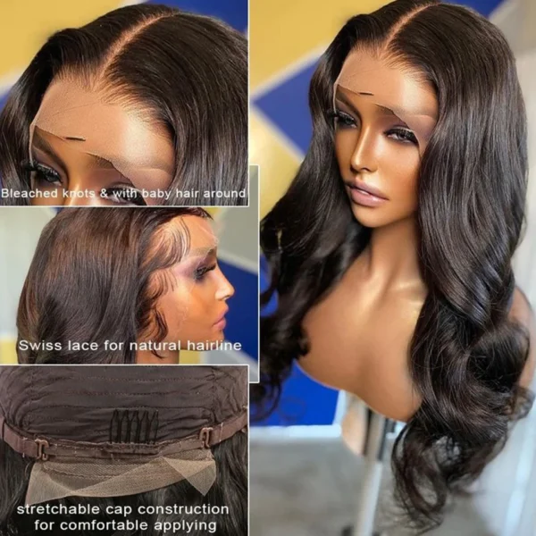 Sleek Mongolian T Part 13*5*2 Body Wave Lace Front Human Hair Wigs For Black Women Natural Lace Front Wig On Sale Clearance - Imagem 3