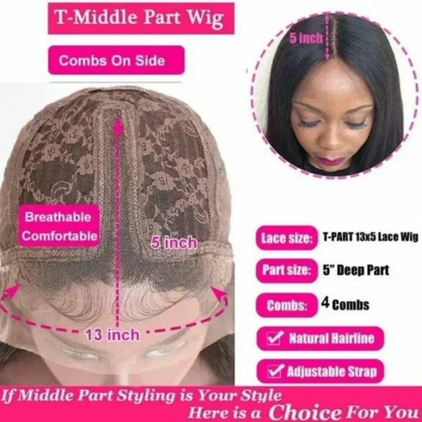 Sleek Mongolian T Part 13*5*2 Body Wave Lace Front Human Hair Wigs For Black Women Natural Lace Front Wig On Sale Clearance - Imagem 5