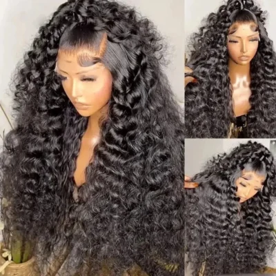 250 Density Deep Wave Lace Front Wig 13×6 Hd Lace Frontal Wig 4×4 13×4 Curly Human Hair Wigs For Women 360 Pre Plucked Lace Wig