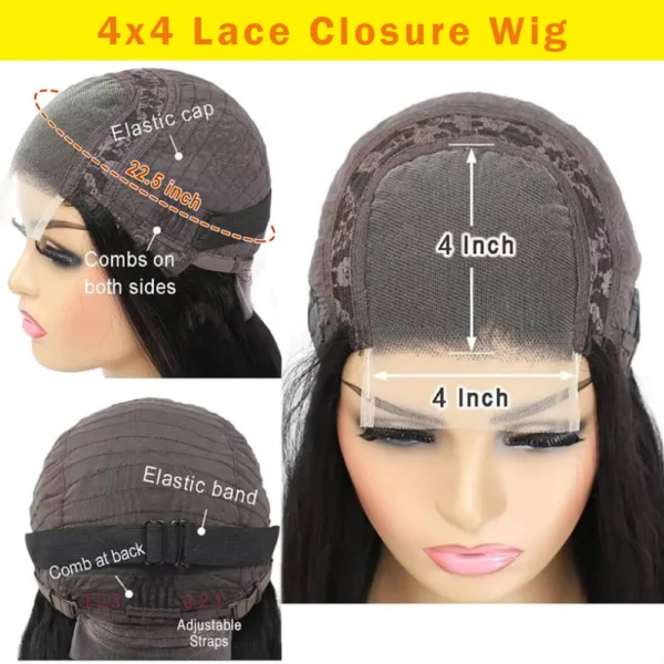Short Bob Glueless Wigs Deep Wave Glueless Human Hair Ready To Wear 180% Pre Cut Lace 4x4 13x4 Culry Lace Front Human Hair Black - Imagem 10