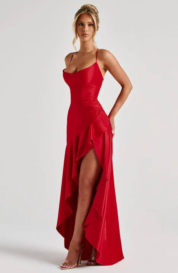 Elegant Slim Bodycon Party Dress Women 2025 Summer Sexy Spaghetti Strap Sleeveless Maxi Long Dress Casual - Imagem 15