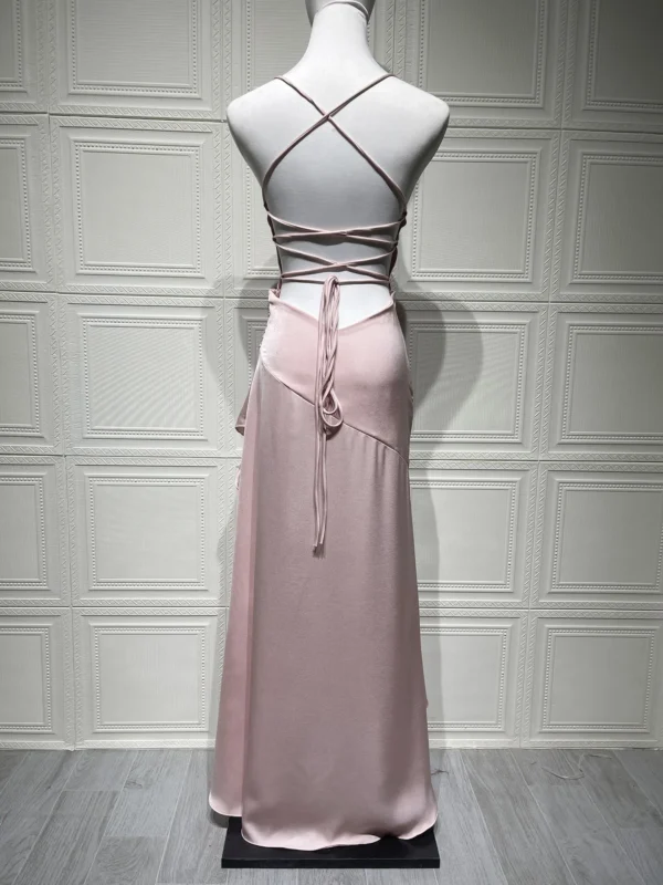 Elegant Slim Bodycon Party Dress Women 2025 Summer Sexy Spaghetti Strap Sleeveless Maxi Long Dress Casual - Imagem 17