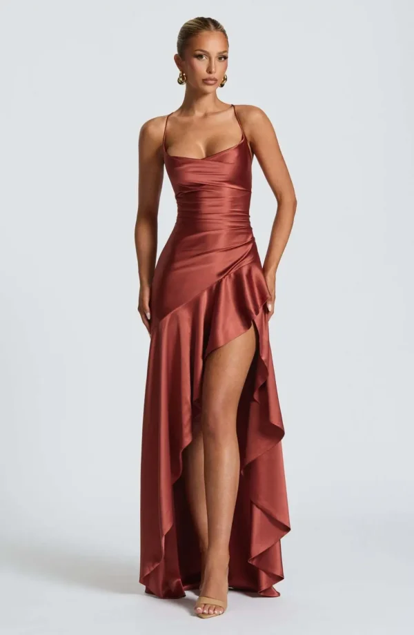 Elegant Slim Bodycon Party Dress Women 2025 Summer Sexy Spaghetti Strap Sleeveless Maxi Long Dress Casual - Imagem 7