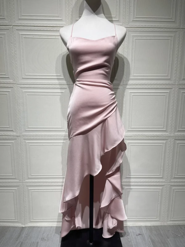 Elegant Slim Bodycon Party Dress Women 2025 Summer Sexy Spaghetti Strap Sleeveless Maxi Long Dress Casual - Imagem 16