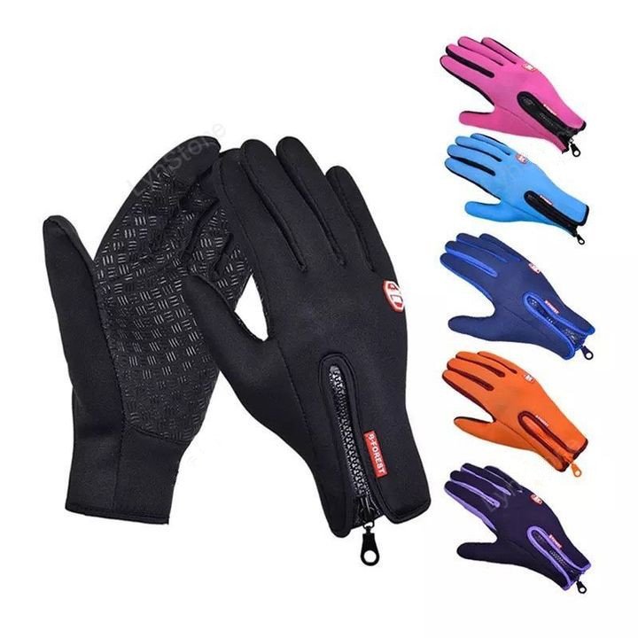 Winter Gloves Touch Screen Riding Motorcycle Sliding Waterproof Sports Gloves With Fleece - Imagem 4